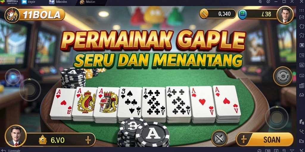 Tampilan gameplay 11BOLA yang seru dan interaktif.