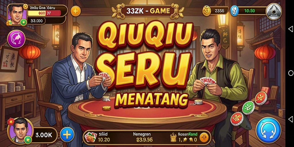 Tangkapan layar menampilkan gameplay seru dari QiuQiu.