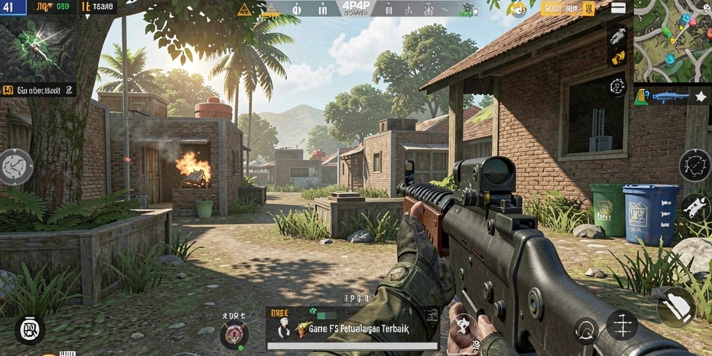 Tampilan gameplay 4P4P yang menegangkan dan penuh aksi.