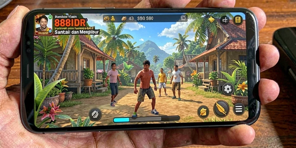 Gameplay menarik dan seru dalam 888IDR dengan grafis warna-warni.