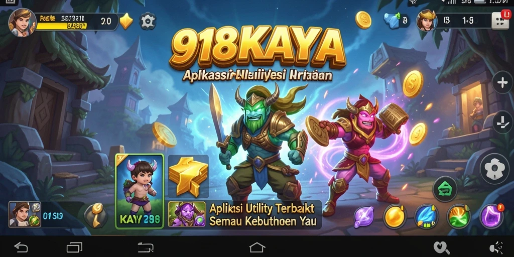 Tampilan antarmuka 918KAYA yang memadukan fungsi dan estetika.