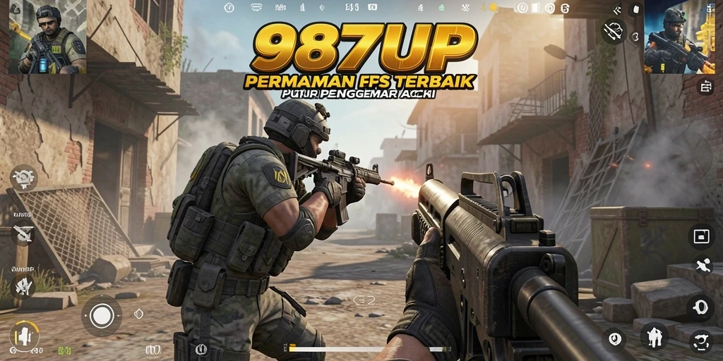 Screenshot gameplay menunjukkan aksi mendebarkan dalam 987UP.