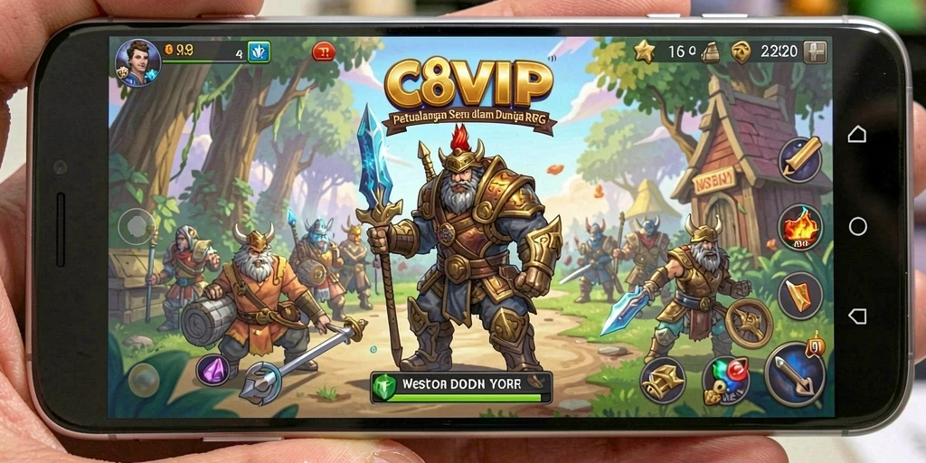 Tampilan gameplay C8VIP yang menampilkan aksi dan petualangan RPG.