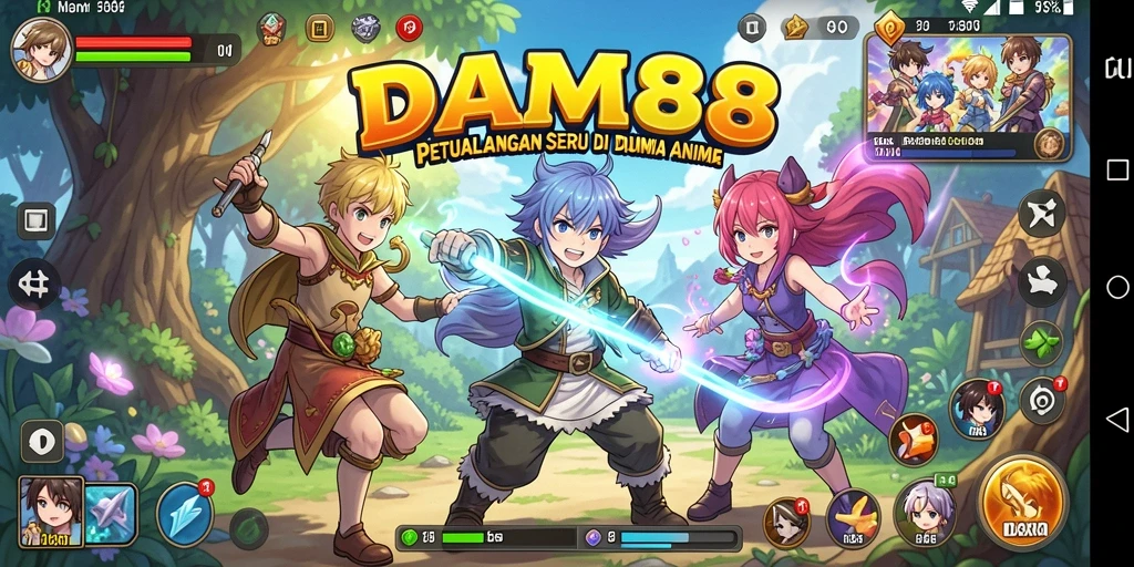 Tampilan menakjubkan dari gameplay di dunia Anime.