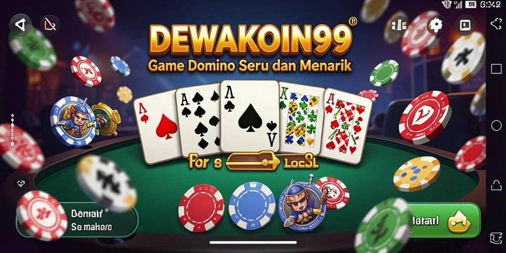 Tampilan gameplay menarik dari DEWAKOIN99 di dalam permainan Domino.