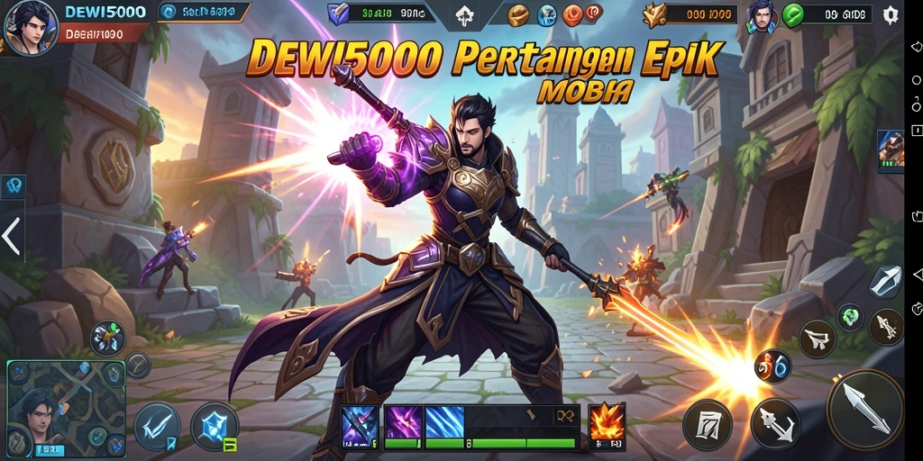 Screenshot gameplay DEWI5000 yang epik dan seru.