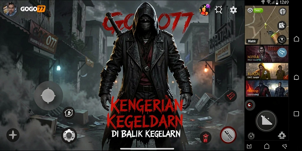 Screenshot GOGO77 menampilkan atmosfer mencekam dalam gameplay.