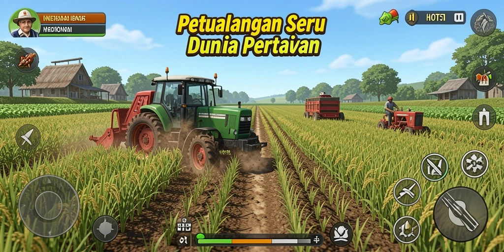 Tampilan menarik dari gameplay HOT51 dengan aktivitas pertanian yang menyenangkan.
