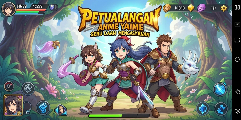 Tampilan menarik dari gameplay HR89 dengan karakter Anime ikonik.