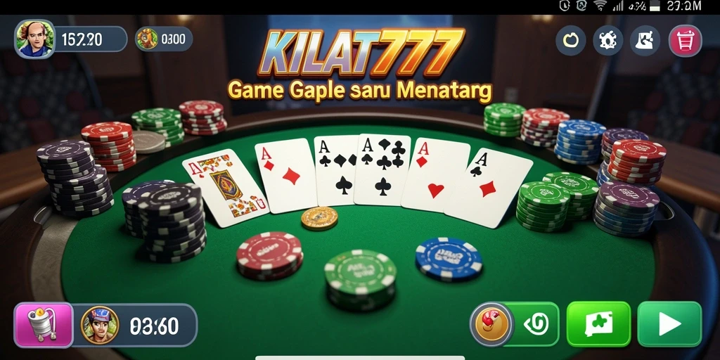 Tampilan gameplay Gaple yang menarik di KILAT777.
