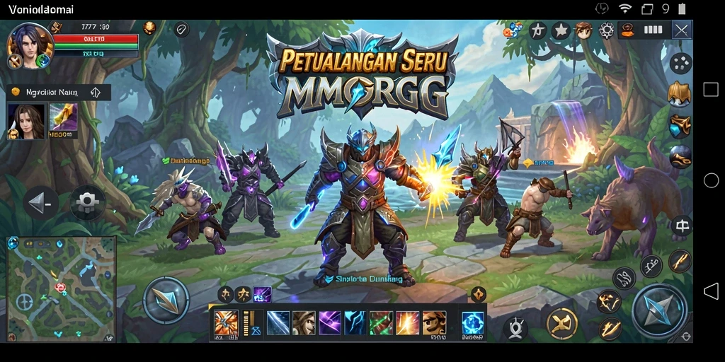 Tampilan gameplay seru L777 dalam dunia MMORPG yang luas.