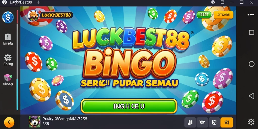 Tampilan gameplay seru dari LUCKYBEST88 yang penuh keseruan Bingo.