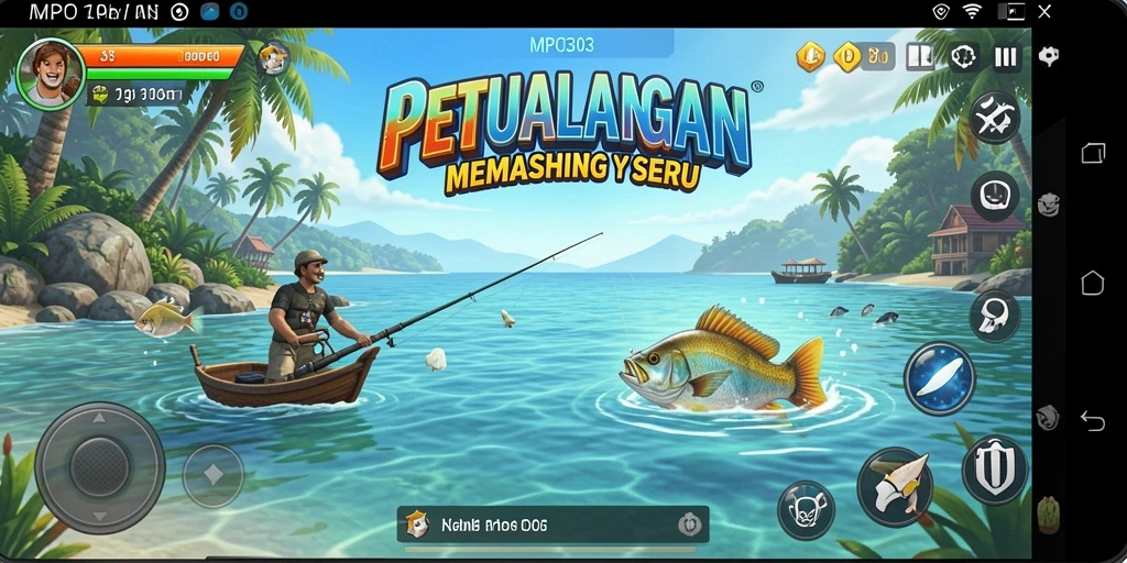 Tampilan gameplay MPO303 yang mendebarkan saat memancing.