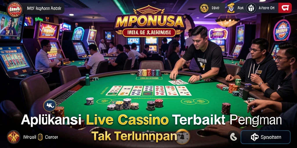 Tampilan menarik dari gameplay Live Casino di MPONUSA.