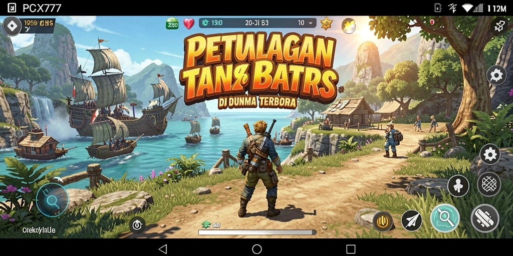 Tampilan gameplay dari PCX777 yang memukau dalam dunia terbuka.