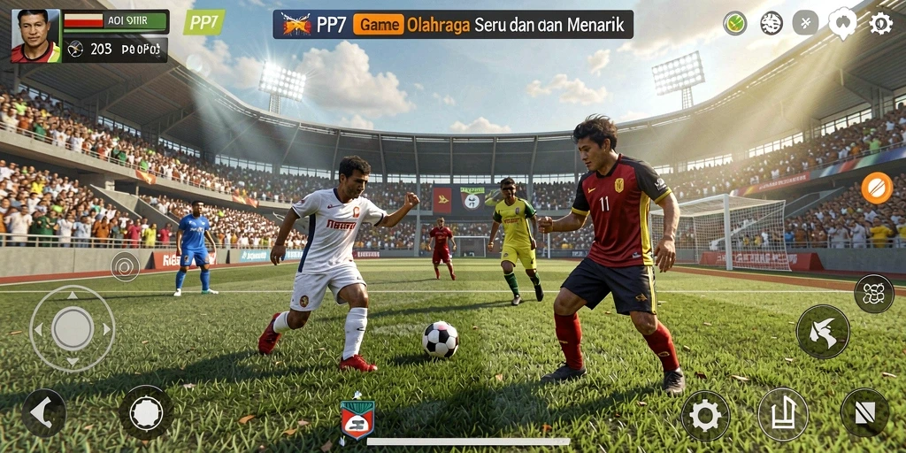 Tampilan menarik dari gameplay PP7 dalam pertandingan olahraga.
