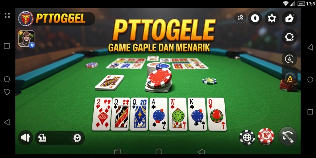 Tampilan gameplay Gaple seru dari PTTOGEL yang menarik.