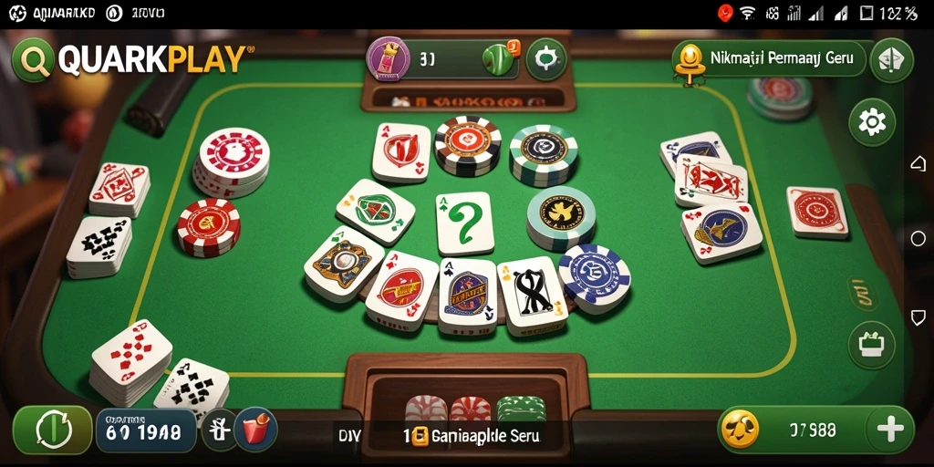 Tampilan gameplay Gaple yang seru di QUARKPLAY.
