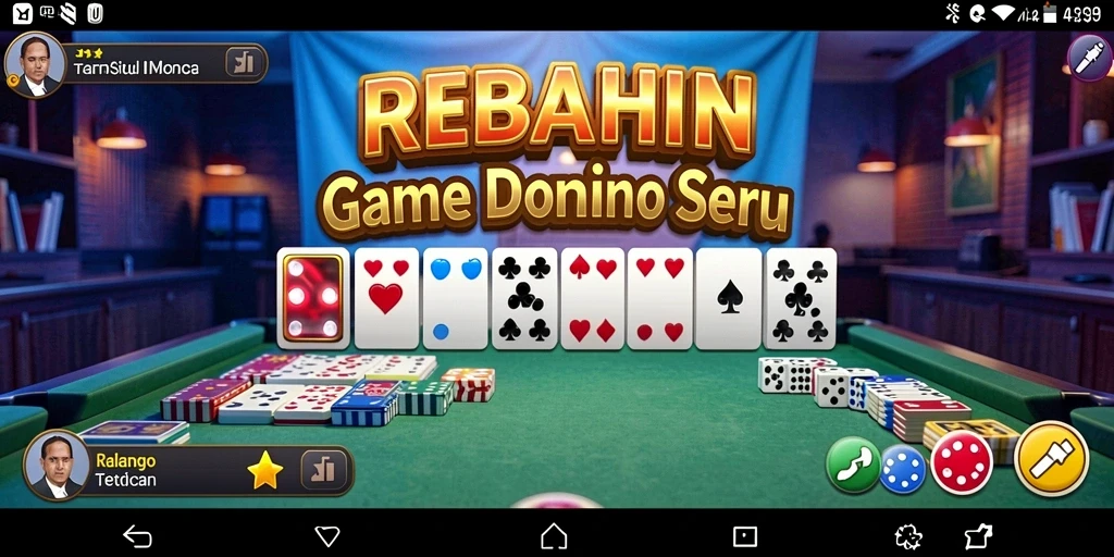 Gameplay seru REBAHIN dalam bermain Domino.