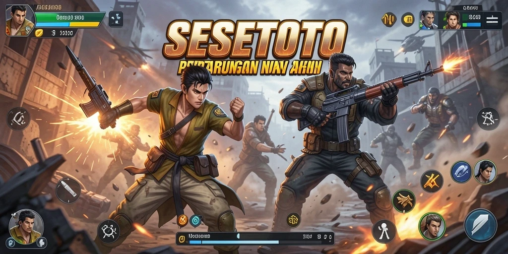 Screenshot SESETOTO menampilkan aksi dinamis dan seru dalam pertempuran.