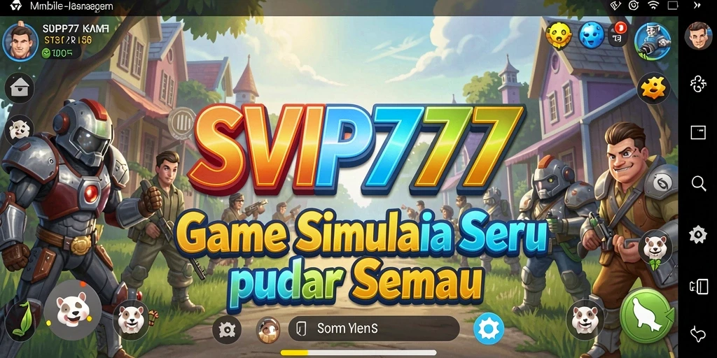 Screenshot gameplay SVIP777 yang menampilkan dunia simulasi yang mengesankan.