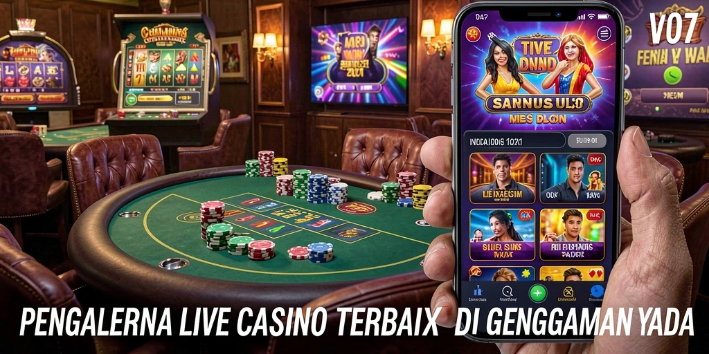 Tampilan gameplay Live Casino yang mengasyikkan di V07 dengan dealer profesional.