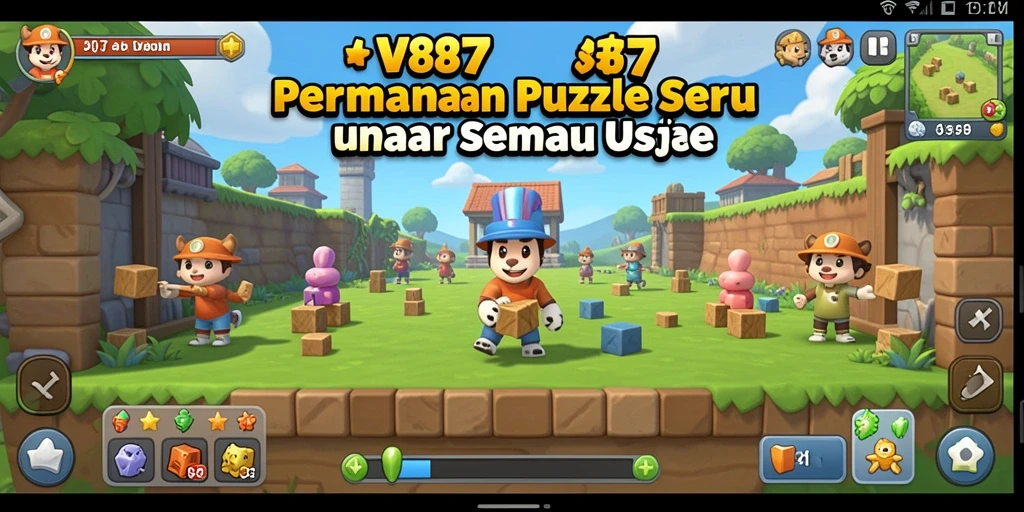Tampilan gameplay Puzzle yang menarik dan penuh warna.